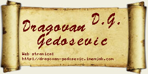 Dragovan Gedošević vizit kartica